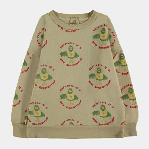 [fresh dinosaurs] sweatshirt- happiness print-50%