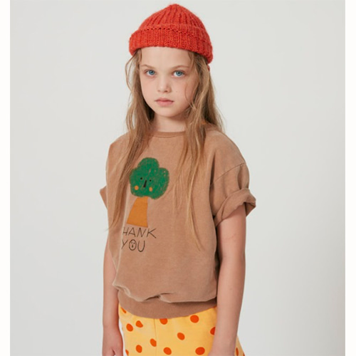 [Weekend House Kids]Tree Short Sweat Shirt-camel(30%)