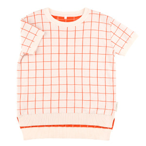 grid SS sweater-lp/c