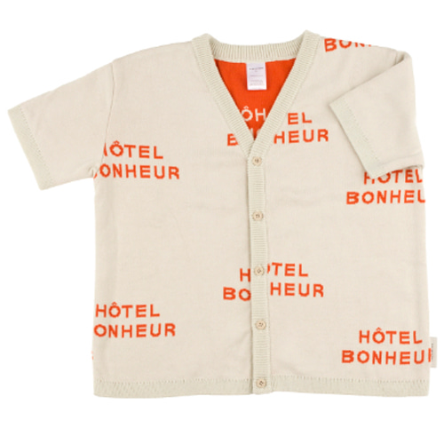 &#039;hotel bonheur&#039; SS knit cardigan-s/c
