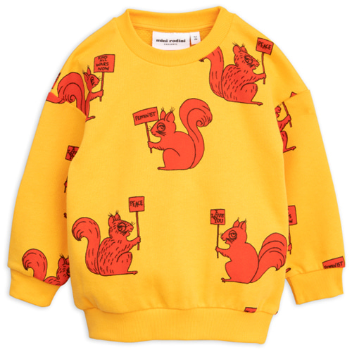 squirrel sweatshirt-yellow/핫딜 교환 환불 불가(80/86)