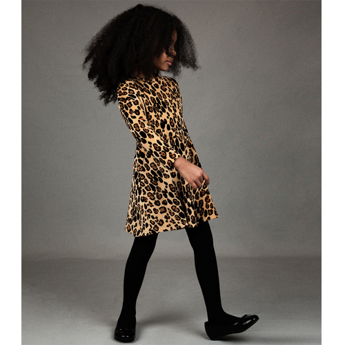 Leopard Velour Dress