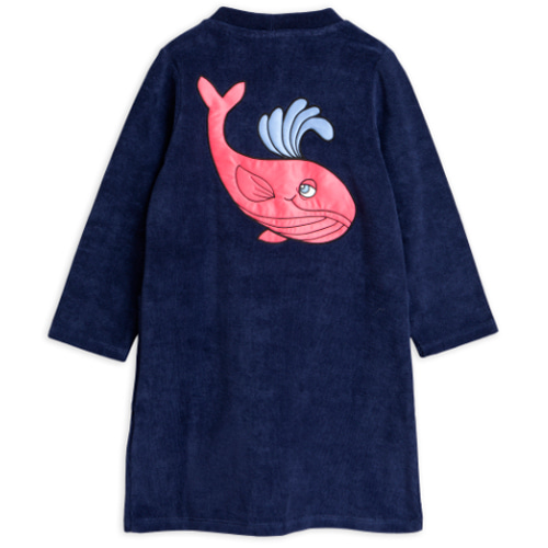 whale terry robe