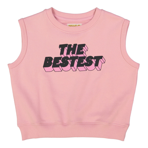 short sleeve sweatshirt-the bestest pink/핫딜 교환 환불 불가(2T)