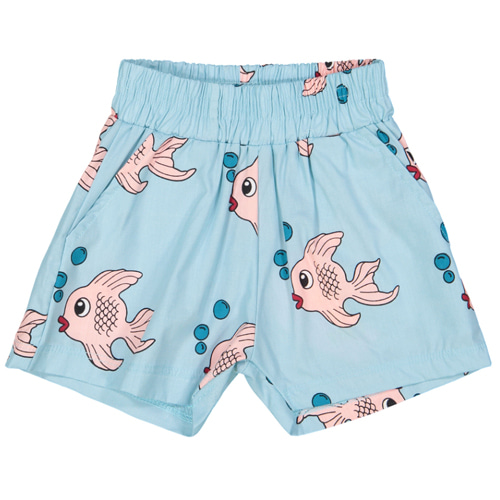 Summer Woven Shorts-blue fish
