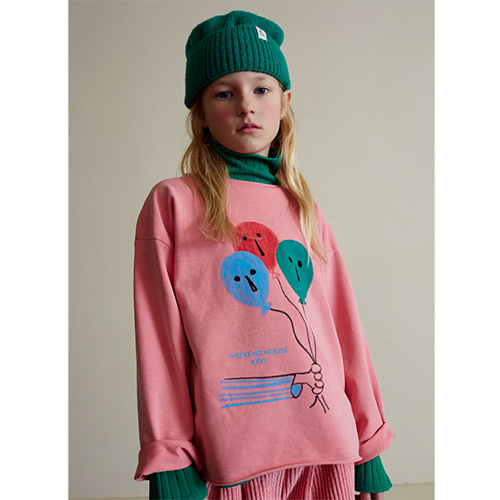 [Weekend House Kids]Balloon Sweatshirt-pink(30%)
