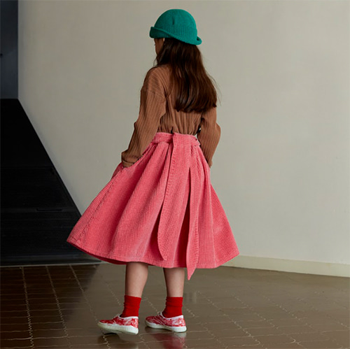 [Weekend House Kids]Red Corduroy Skirt(30%)