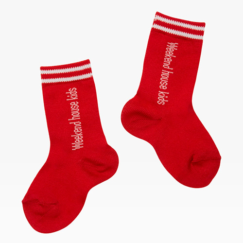 [Weekend House Kids]weekend socks red(8Y)-40%