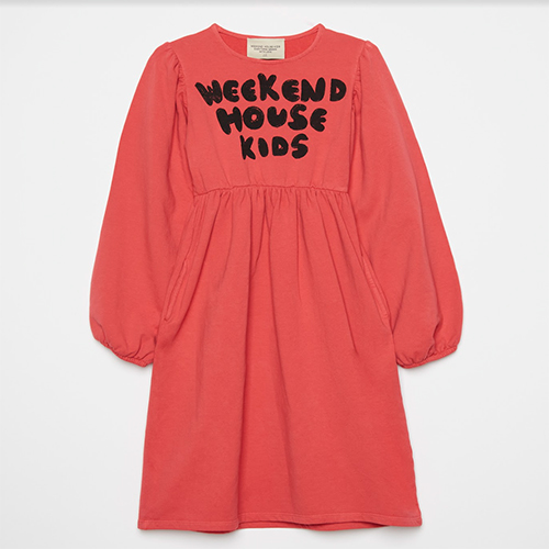 [Weekend House Kids]red logo dress
