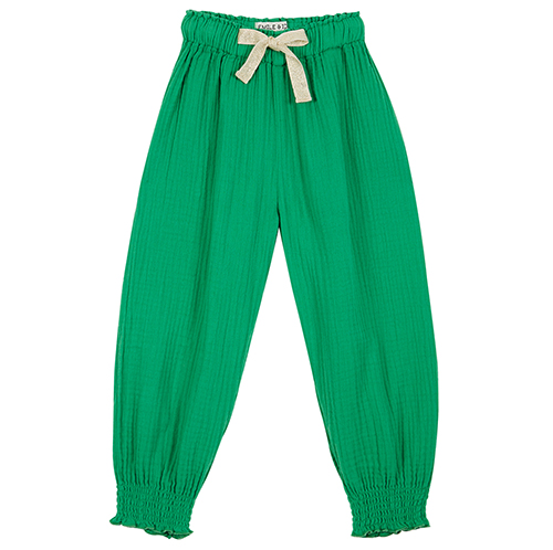[EMILE &amp; IDA]green cotton gauze trousers