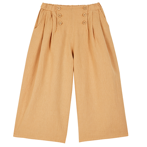 [EMILE &amp; IDA]beige cotton and linen trousers-50%(10Y)
