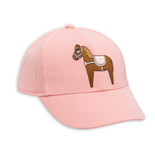 horse embroidery cap-pink