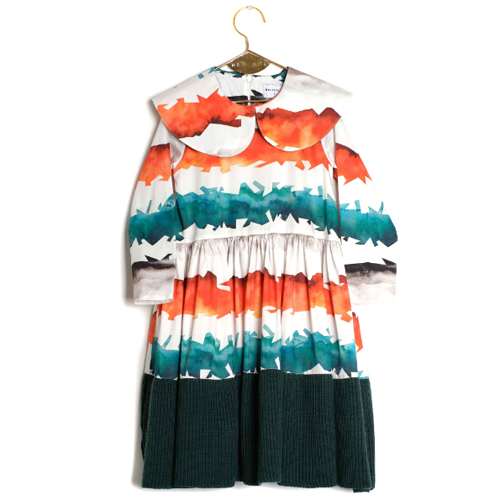 Palmira Dress-watercolorstripes