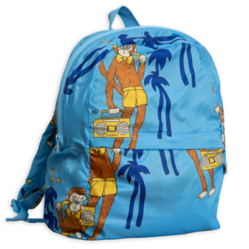 cool monkey backpack-light blue