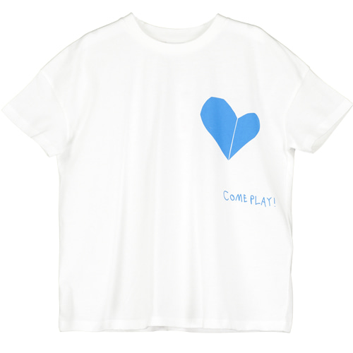 short sleeve square t-shirt-e/come play heart