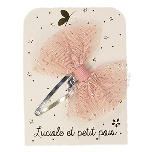 tutu hair clip-pink