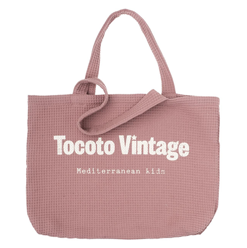 [Tocoto Vintage]waffle tote bag-pink