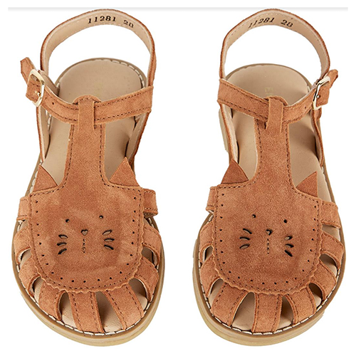 [EMILE &amp; IDA]brown kitten sandals