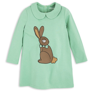 Rabbit Collar Dress-green